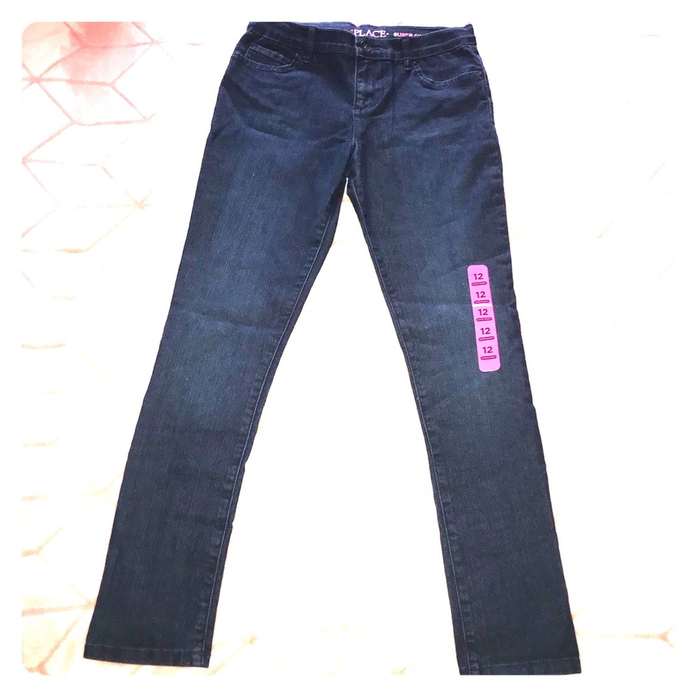 Skinny blue jeans